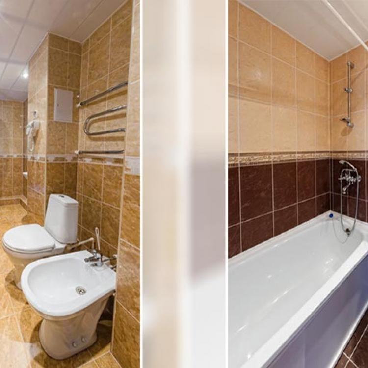 Ванная комната в 2 местном 3 комнатном Люксе, Корпус 1 санатория им. 30-летия Победы Железноводск